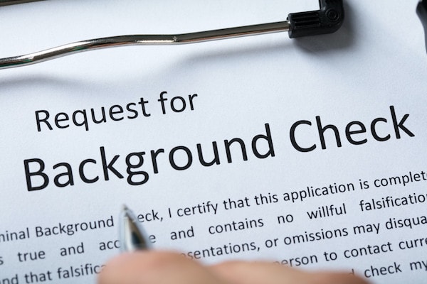 What does a background check show